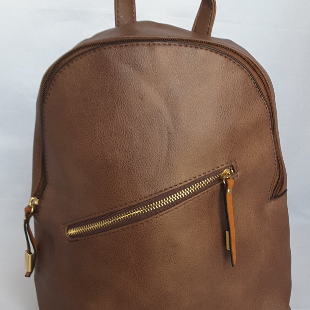 FAUX LEATHER BACKPACK